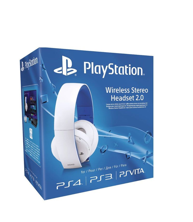 Sony Cuffie Wireless Stereo Headset Premium 2.0 - White Bianco (PS4 - PS3 -  PS Vita - PC - Mac - Mobile)