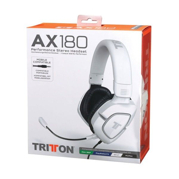 Cuffie Headset Stereo Tritton AX180 Colore Bianco PS3 PS4 Xbox 360 WiiU PC Mac