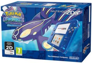 Nintendo 2DS Console - Blu Trasparente + Pokemon Zaffiro Alpha