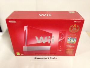 Console Nintendo Wii Red 25Th Anniversary Limited Super Mario Bros + Donkey New