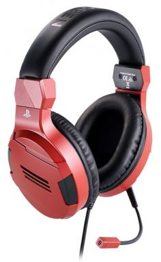Cuffie Stereo Gaming Headset Rosso - BigBen Ufficali Sony (PS4/PS5/PC/MAC)