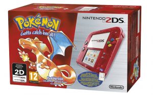 Nintendo 2DS Rosso Trasparente + Pokemon Versione Rosso - Console