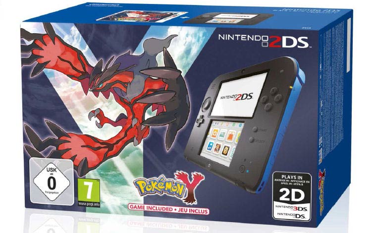 2ds_blu_pokemon_y_console_7.jpg Nintendo 2DS + Pokemon Y - Console Bundle Colore: Blu + Nero - immagine 1