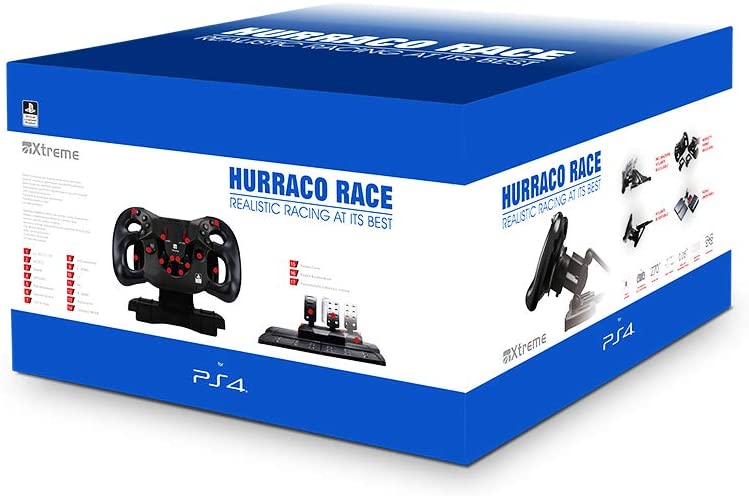 511cwpsclnl._ac_sl1000__9.jpg Hurraco Race Wheel 90420 - Volante - Licenza Sony (PS4) - immagine 1