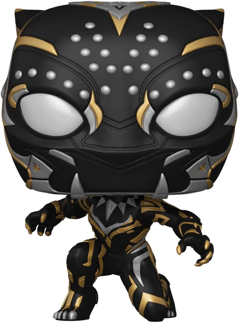 51sre7bi2el._ac_sl1300_.jpg Funko Pop! Marvel Studios - Black Panther Wakanda Forever - Black Panther- 1102 - Bobble Head - immagine 1