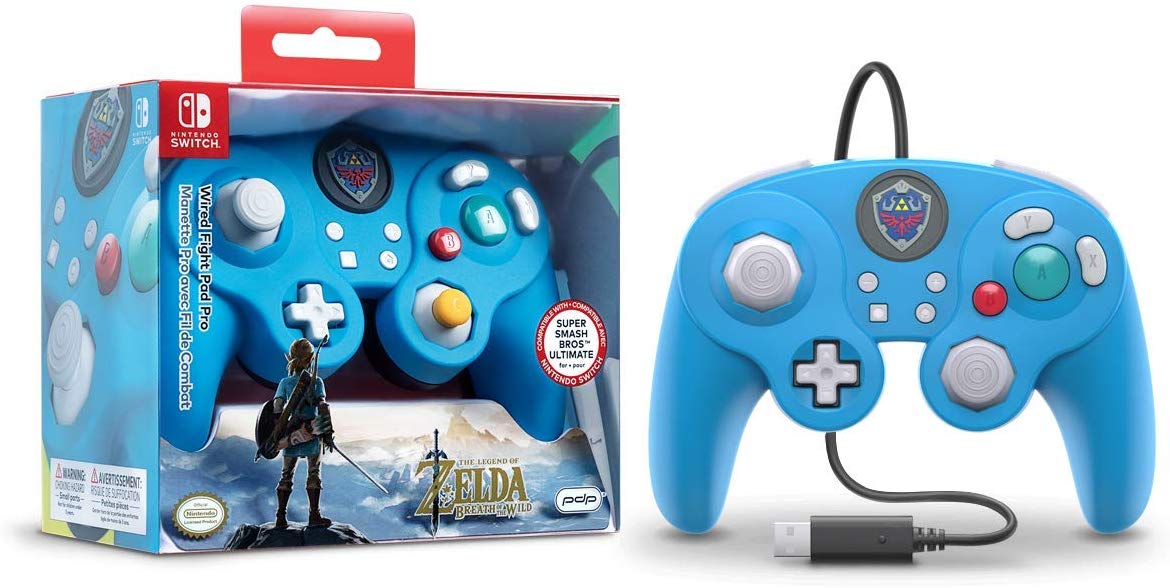 61284meifjl._ac_sl1500__1_7.jpg Wired Fight Pad Pro PDP Controller - The Legend of Zelda Breath of the Wild (Switch) - immagine 1