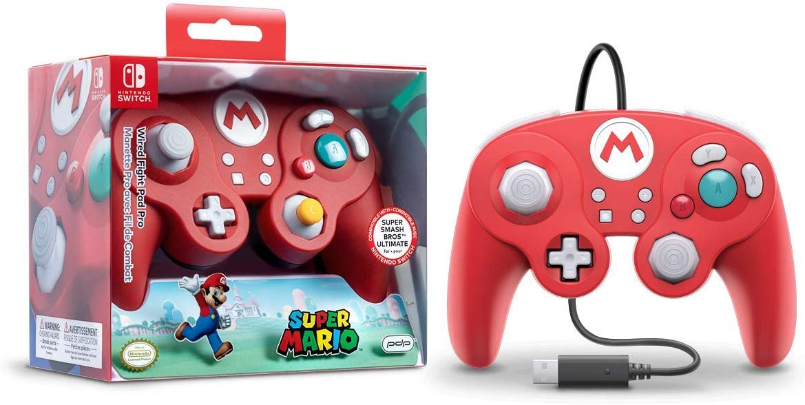 61amkluvill._ac__7.jpg Wired Fight Pad Pro PDP Controller - Super Mario (Switch) - immagine 1