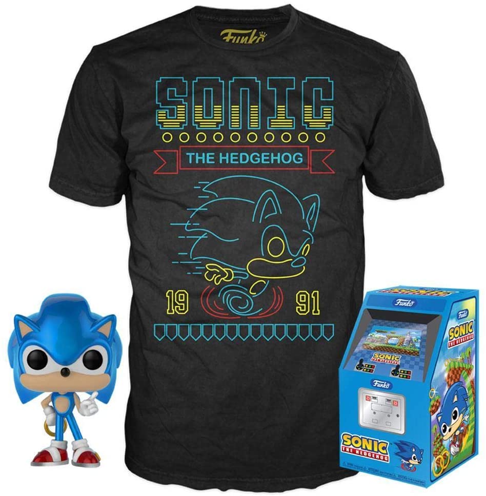 61m6sowbtvl._ac_sl1000__2.jpg Funko Pop! Sonic the Hedgeog + T-Shirt - immagine 1