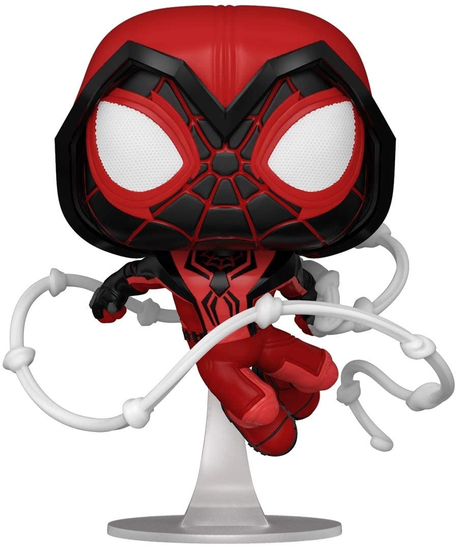 61utwsuxt7l._ac_sl1073__6.jpg Funko Pop! - Marvel Spider-Man Miles Morales - Crimson Cowl Suit - 770 - Bobble Head - immagine 1