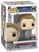 Funko Pop! Marvel Studios - Captain America with Prototype Shield - Special Edition - 999 - Bobble Head - immagine 2