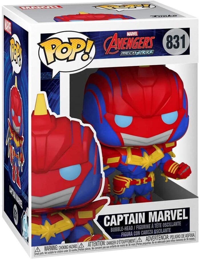 Funko Pop! - Marvel Avengers Mech Strike - Captain Marvel - 831 - Bobble Head - immagine 2
