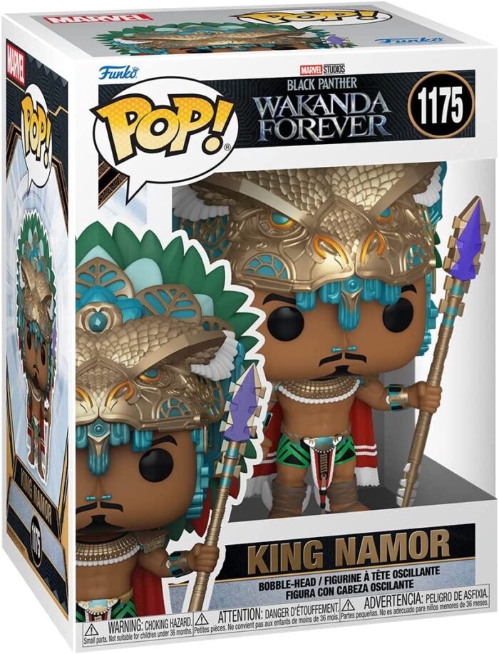 Funko Pop! Marvel Studios - Black Panther Wakanda Forever - King Namor -  1175 - Bobble Head - immagine 2