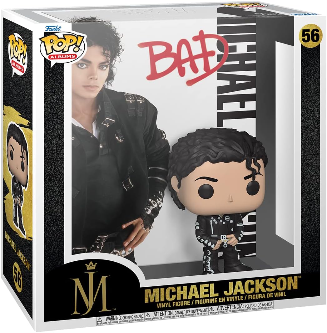71alaqe2ril._ac_sl1300_.jpg Funko Pop! Albums Michael Jackson - Bad - 56 - Vinyl Figure - immagine 1