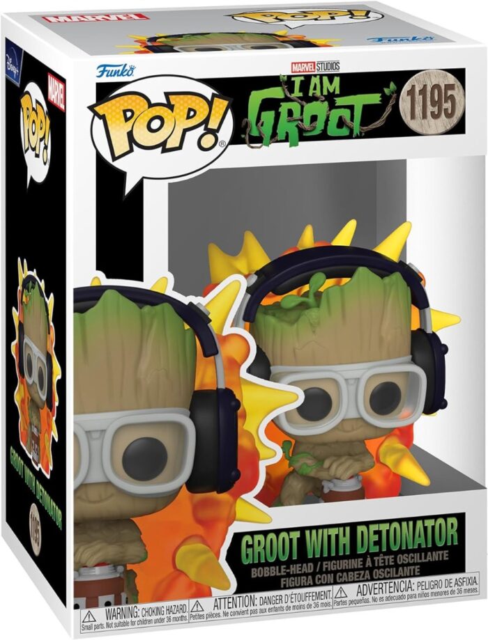 Funko Pop! Marvel Studios I Am Groot - Groot With Detonator - 1195 - Bobble Head - immagine 2