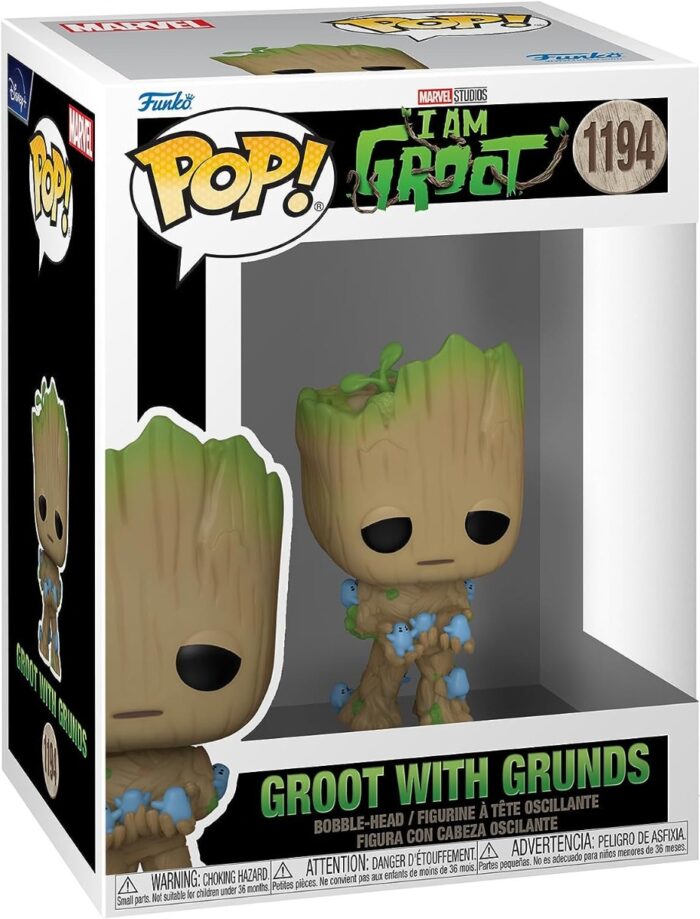Funko Pop! Marvel Studios I Am Groot - Groot with Grunds - 1194 - Bobble Head - immagine 2
