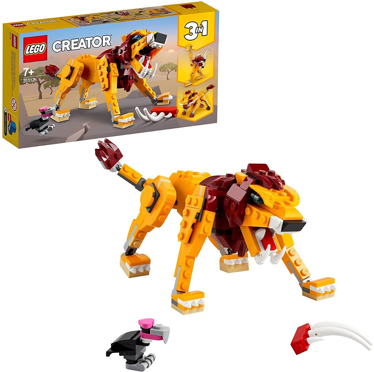 71gp1apvbrl._ac_sl1500_.jpg LEGO Creator - Leone selvatico - 31112 - immagine 1