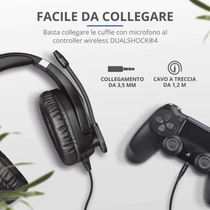 Cuffie GXT 488 Forze-B - Gaming Headset Trust - Nero (PS4) - immagine 2