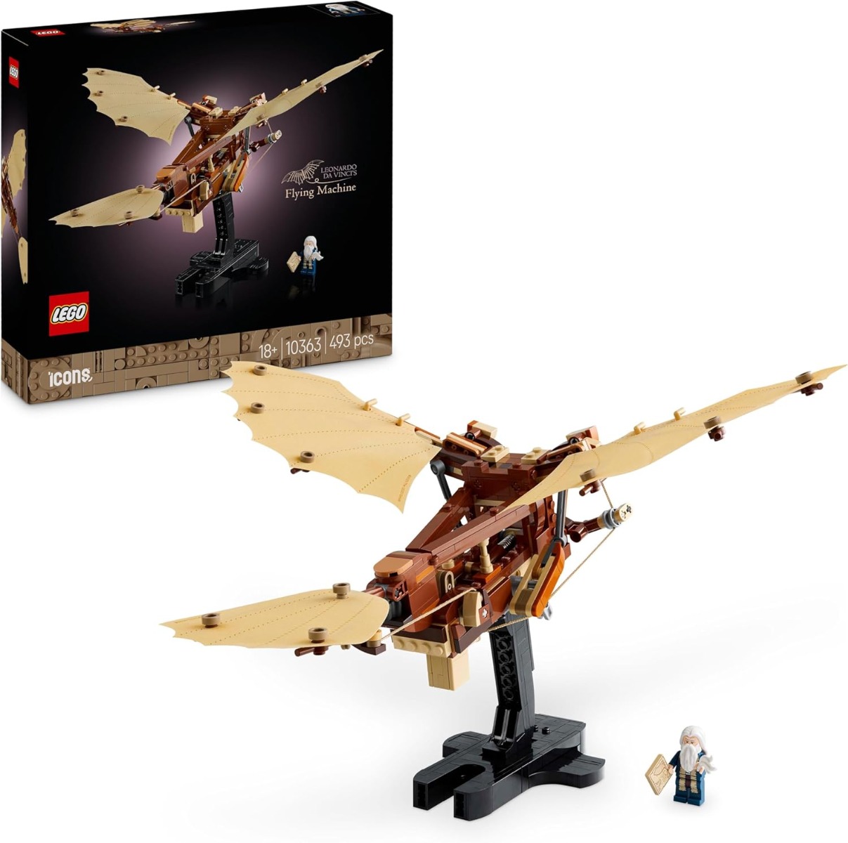 71sydgwoi_l._ac_sl1500_.jpg LEGO Icons - Macchina Volante di Leonardo da Vinci- 10363 - immagine 1
