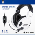 Cuffie Stereo Gaming Headset Bianco - BigBen Ufficali Sony (PS4/PC/MAC)