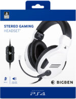 Cuffie Stereo Gaming Headset Bianco - BigBen Ufficali Sony (PS4/PC/MAC)