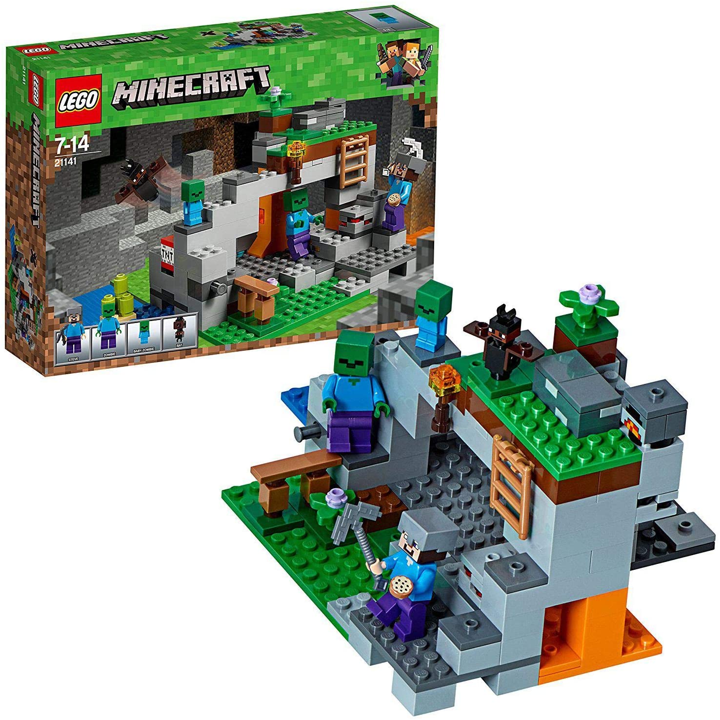 81-fdvrecrl._ac_sl1500__7.jpg LEGO Minecraft - La caverna dello Zombie - 21141 - immagine 1