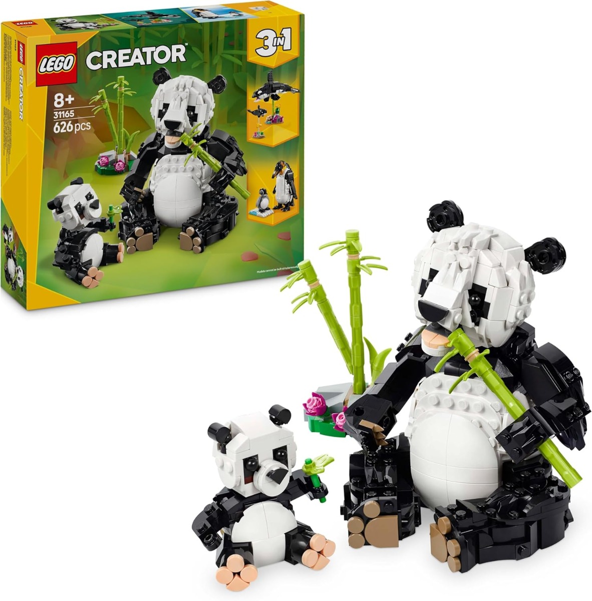 81653zrtkil._ac_sl1500_.jpg LEGO Creator 3 In 1 - Animali Selvatici Famiglia di Panda - 31165 - immagine 1