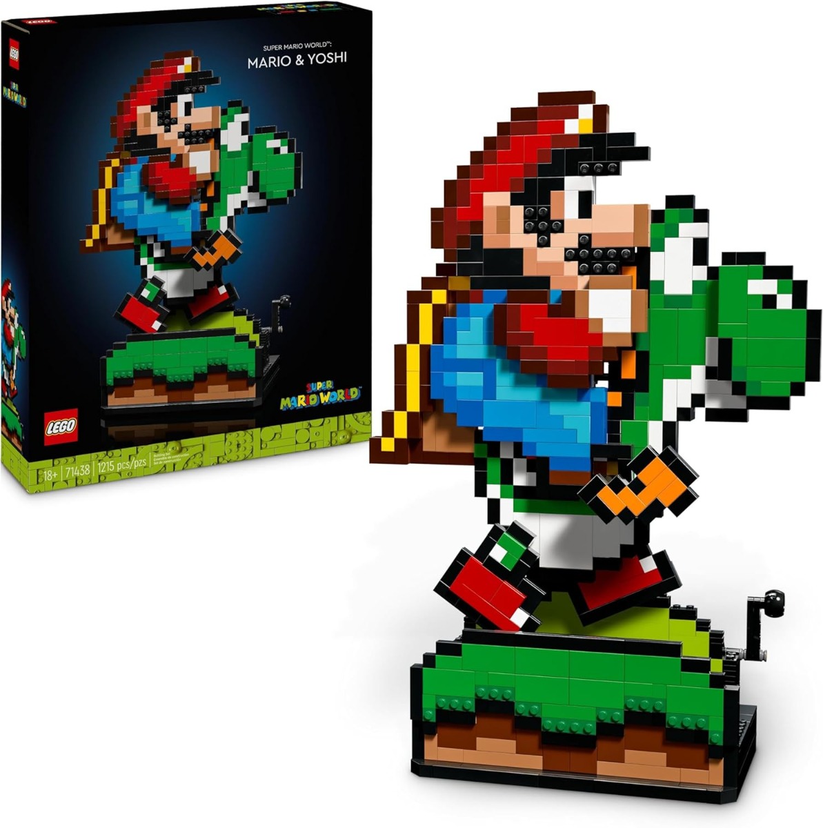 81_eqmhk1tl._ac_sl1500_.jpg LEGO Super Mario World - Mario e Yoshi - 71438 - immagine 1