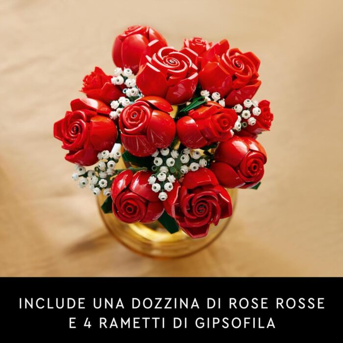 LEGO Icons Flowers - Bouquet di Rose - 10328 - immagine 2