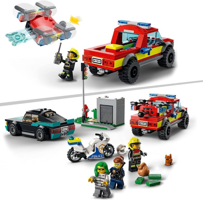 LEGO City - Soccorso Antincendio e Inseguimento della Polizia - 60319 - immagine 3