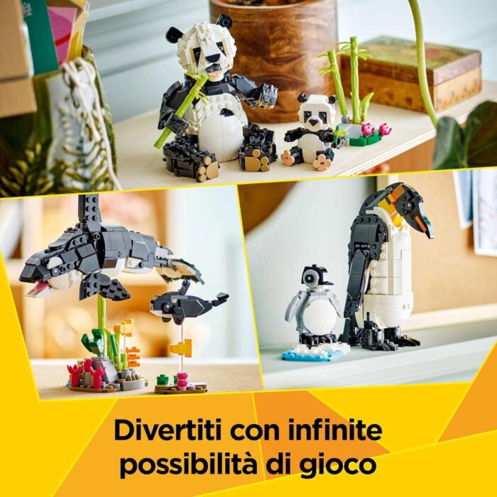 LEGO Creator 3 In 1 - Animali Selvatici Famiglia di Panda - 31165 - immagine 3