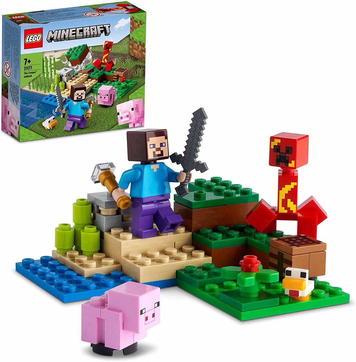 81k8icxqmwl._ac_sl1500_.jpg LEGO Minecraft - L’agguato del Creeper - 21177 - immagine 1