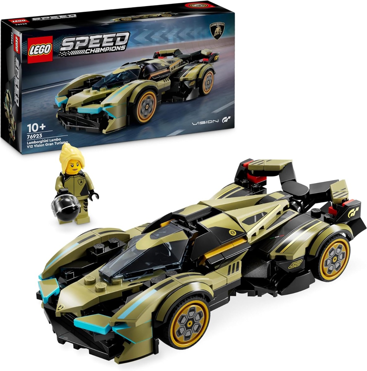 81kx5bozvcl._ac_sl1500_.jpg LEGO Speed Champions - Super Car Lamborghini Lambo V12 Vision GT - 76923 - immagine 1