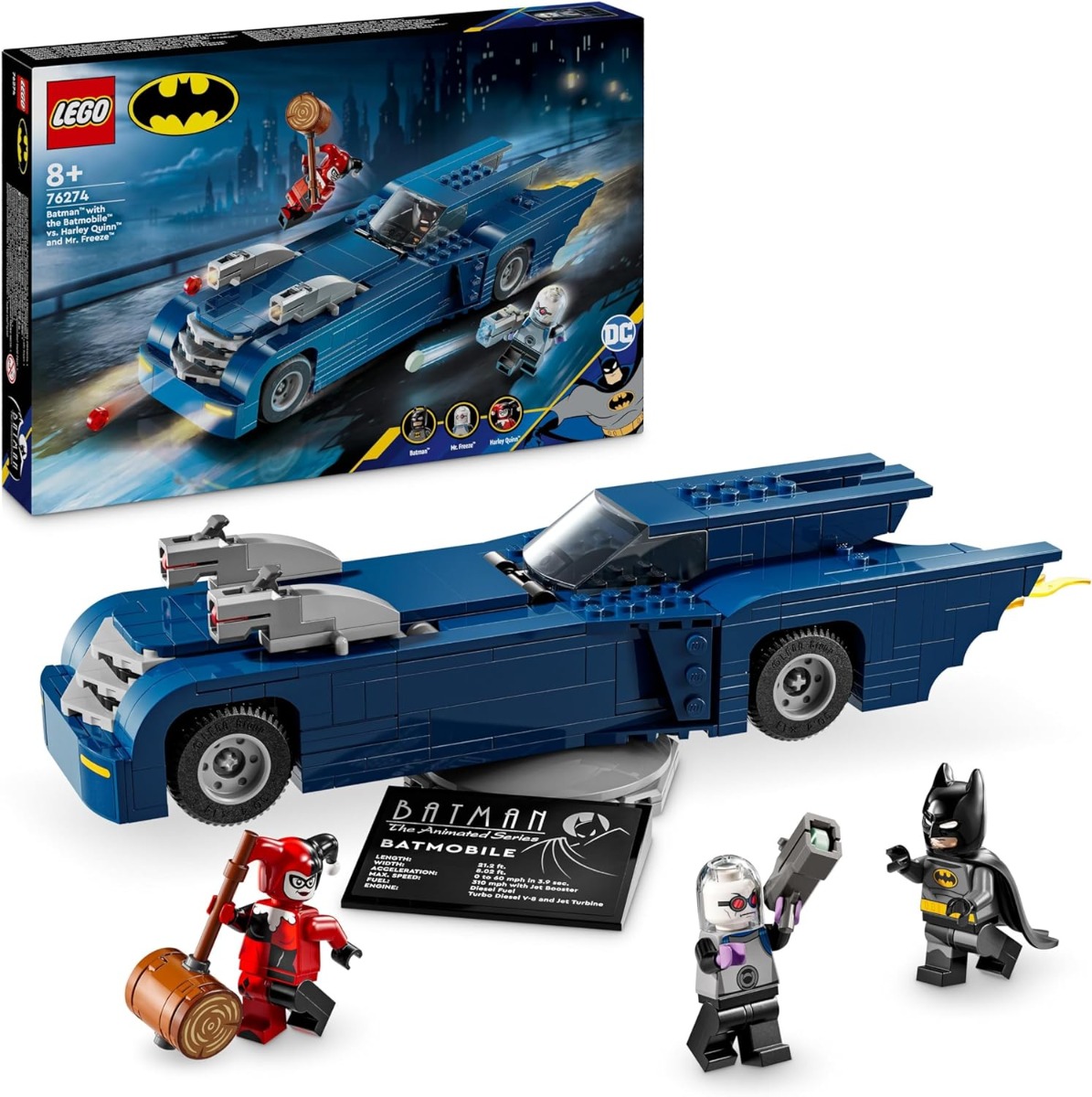 81ltjqwmbnl._ac_sl1500_.jpg LEGO DC Batman - Batman con Batmobile Vs Harley Quinn e Mr Freeze - 76274 - immagine 1