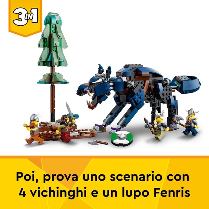 LEGO Creator 3 in 1 Expert - Nave vichinga e Jörmungandra - 31132 - immagine 4