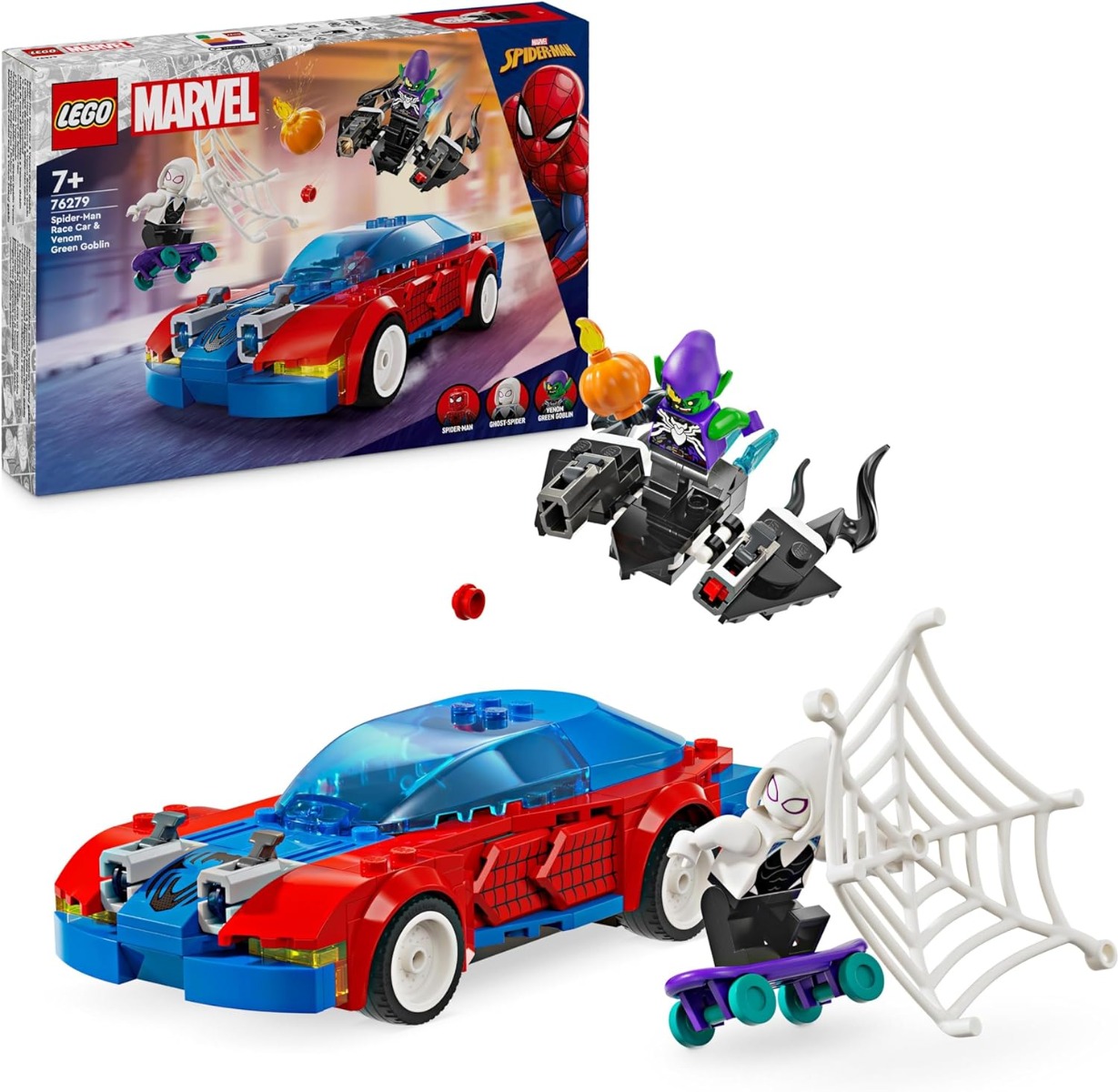 81qv6m9dqdl._ac_sl1500_.jpg LEGO Marvel - Auto da corsa di Spider-Man e Venom Goblin - 76279 - immagine 1