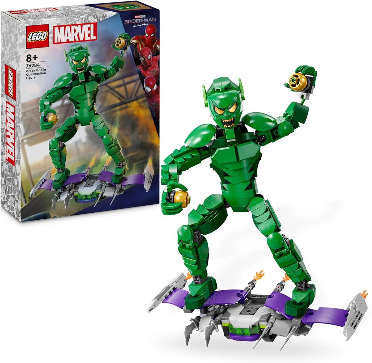 81qz9nclqll._ac_sl1500_.jpg LEGO Marvel - Personaggio costruibile di Goblin - 76284 - immagine 1