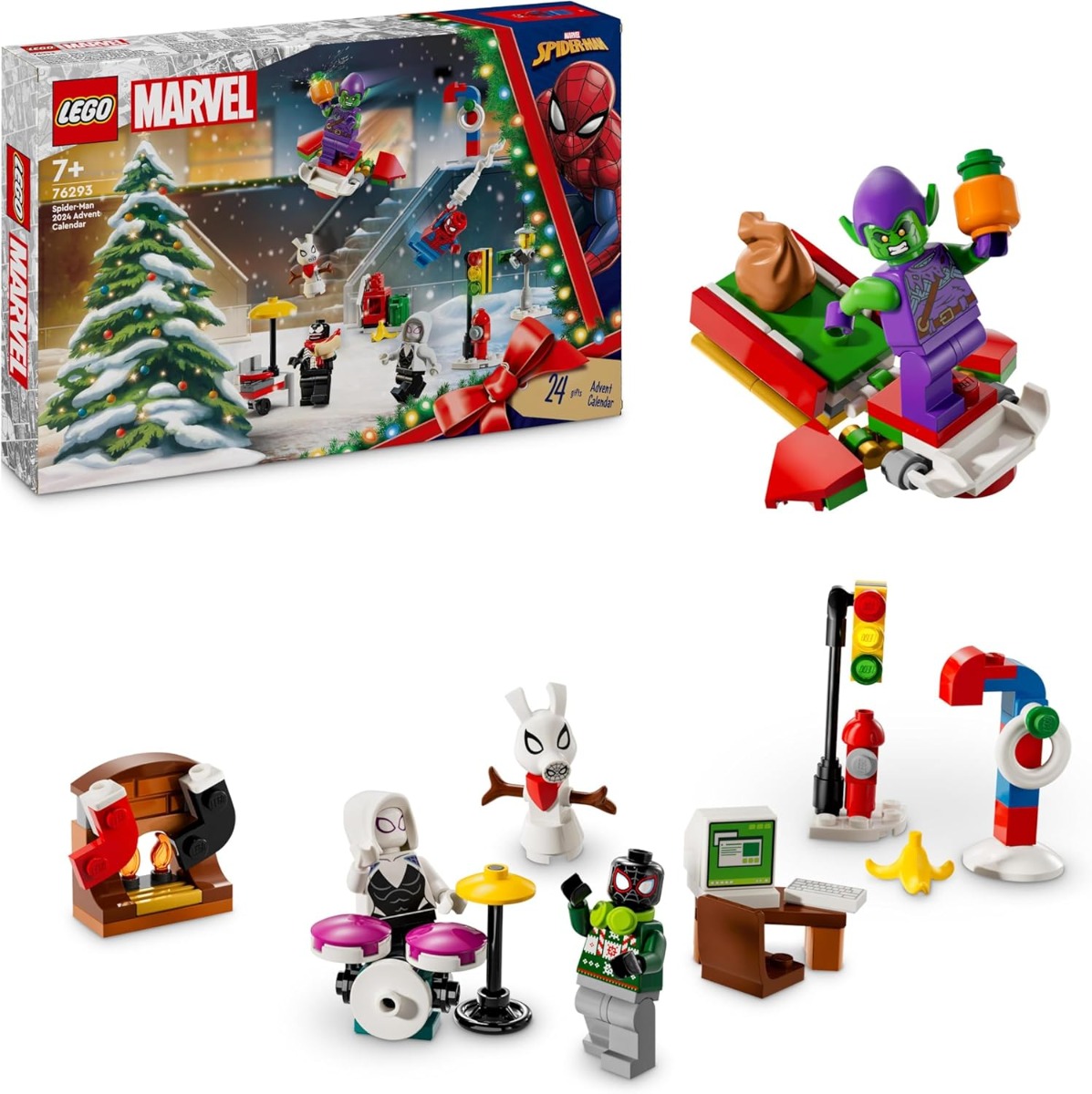 81tbluqnu7l._ac_sl1500_.jpg LEGO Marvel - Spider-Man - Calendario dell’Avvento 2024 - 76293 - immagine 1