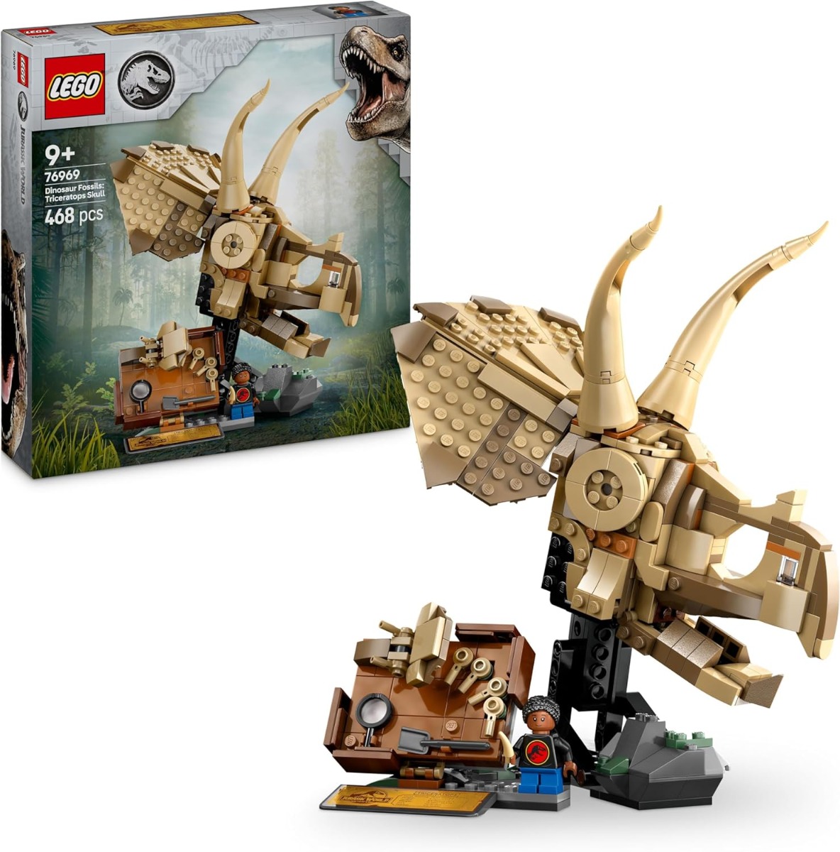 81utwxsk-9l._ac_sl1500_.jpg LEGO Jurassic World Domination - Fossili di Dinosauro Teschio di Triceratopo - 76969 - immagine 1