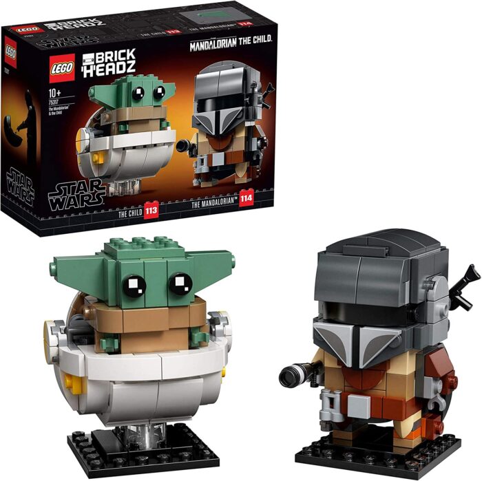 LEGO Star Wars - Brick Headz Mandalorian & Bambino Yoda - 75317 - immagine 3