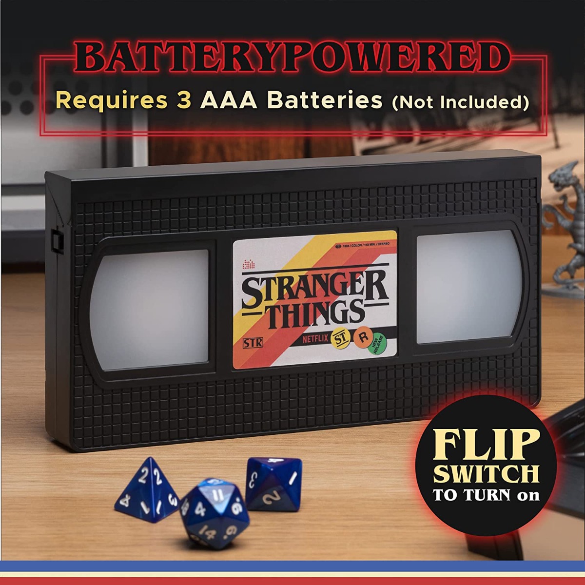 81z5bav1nrl._sl1500_.jpg Paladone - Lampada VHS Stranger Things - immagine 1