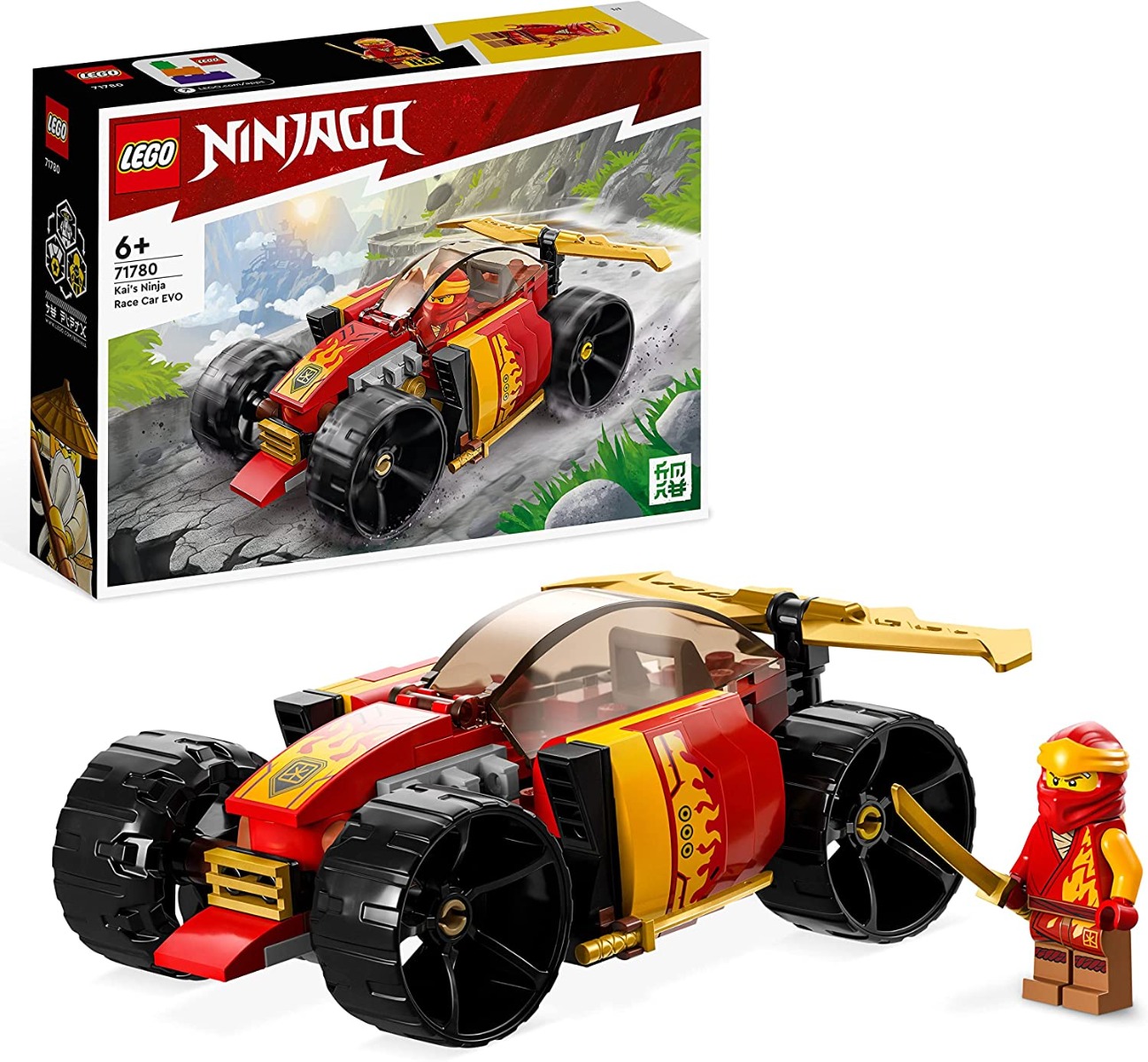 81ze7ctj2ul._ac_sl1500_.jpg LEGO Ninjago - Auto da corsa Ninja di Kai - EVOLUTION - 71780 - immagine 1