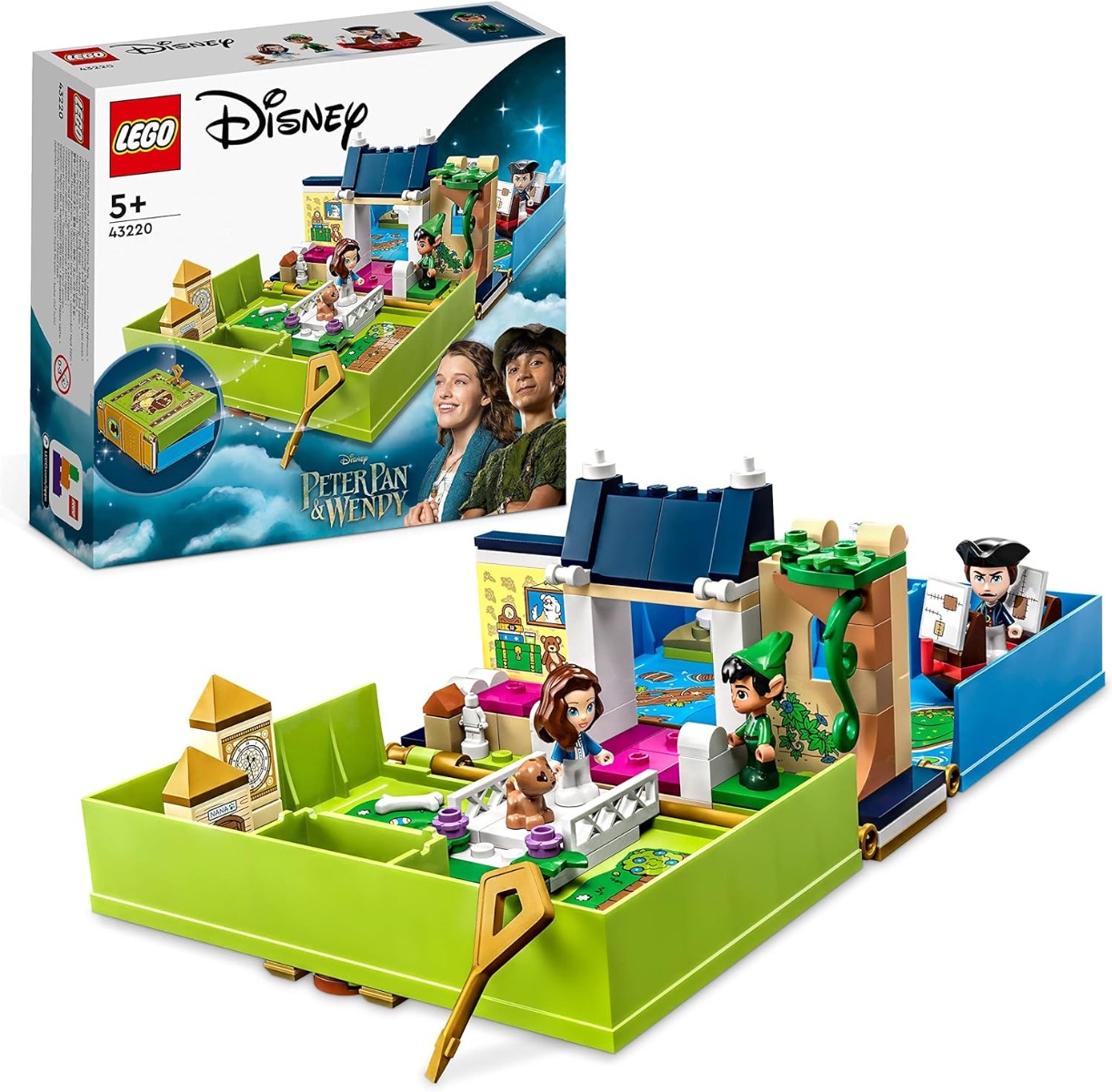 91_1qpiat-l._ac_sl1500_.jpg LEGO Disney - Avventura nel Libro delle Fiabe di Peter Pan e Wendy - 43220 - immagine 1