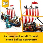 LEGO Creator 3 in 1 Expert - Nave vichinga e Jörmungandra - 31132 - immagine 5
