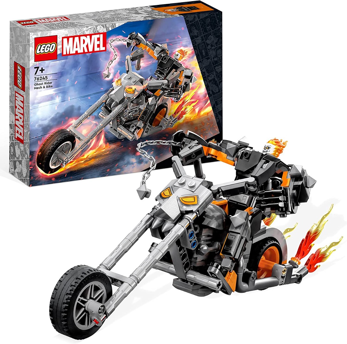 91k1in_nl1l._ac_sl1500_.jpg LEGO Marvel - Mech e Moto di Ghost Rider - 76245 - immagine 1