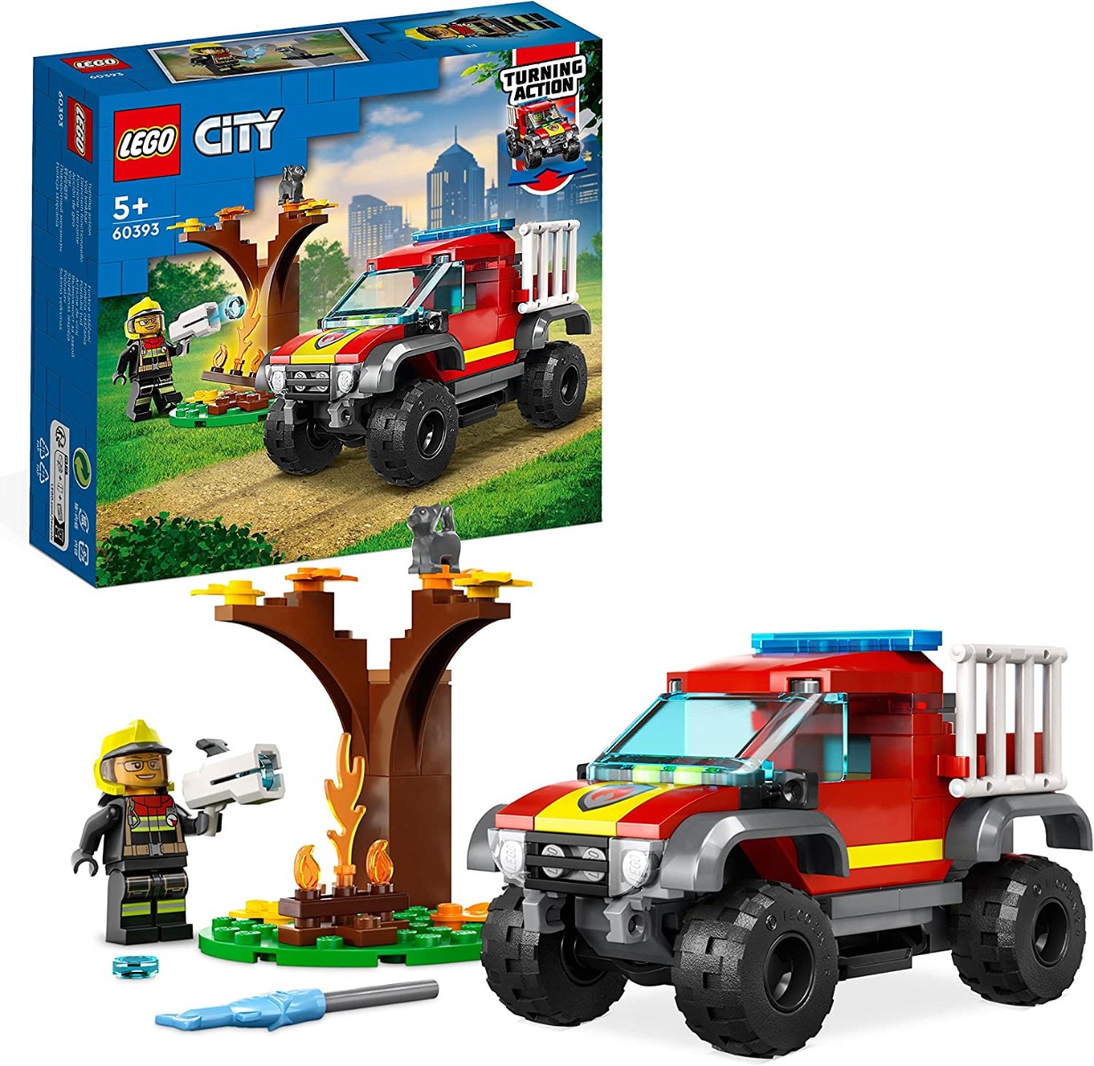 91qobjpf-gl._ac_sl1500_.jpg LEGO City - Soccorso sul Fuoristrada dei Pompieri - 60393 - immagine 1