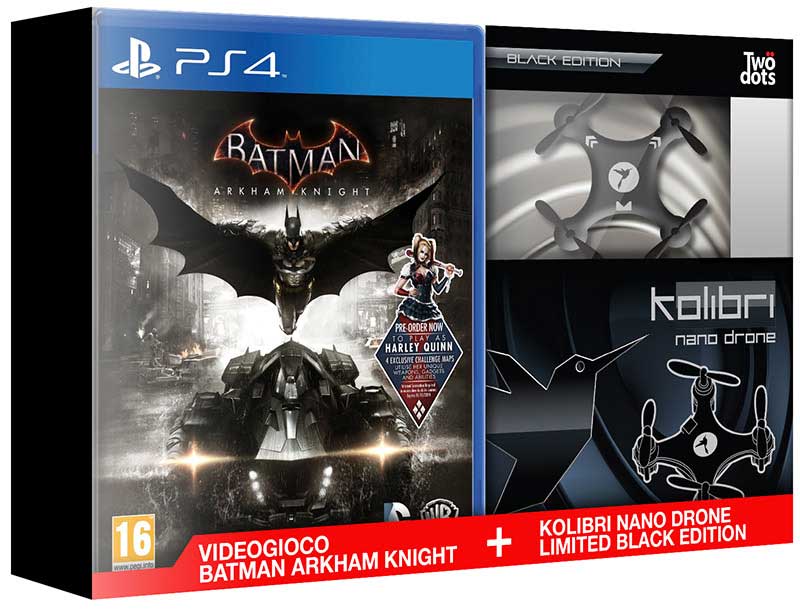batman-arkham-knight-drone-ps4_9.jpg Batman Arkham Knight + Kolibri Nano Drone (PS4) - immagine 1