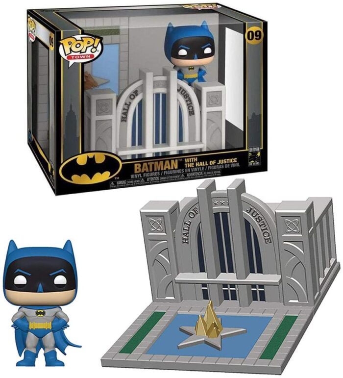 Funko Pop! - Town - 09 BATMAN WITH THE HALL OF JUSTICE - Vinyl Figure - immagine 2