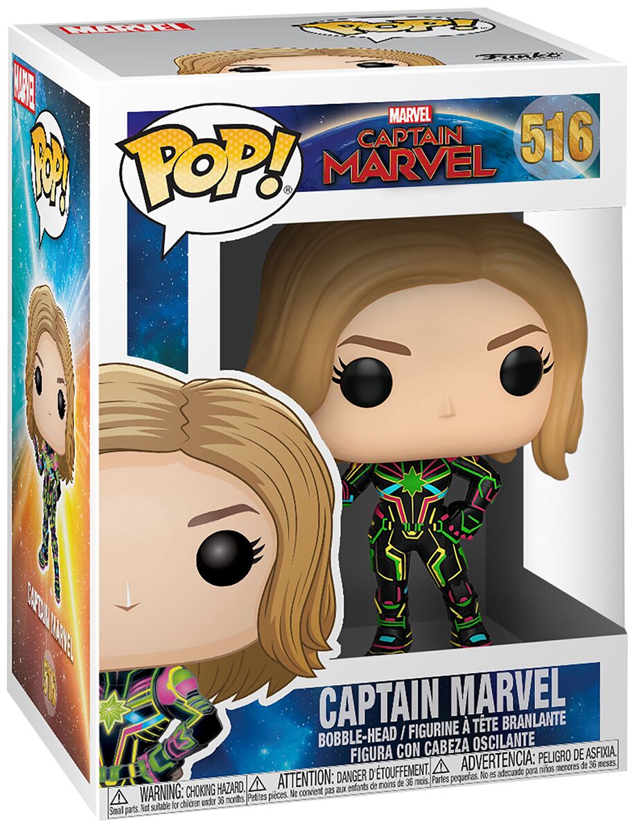 captain-marvel-516_7.jpg Funko Pop! Marvel - Captain Marvel - 516 Bobble Head - immagine 1
