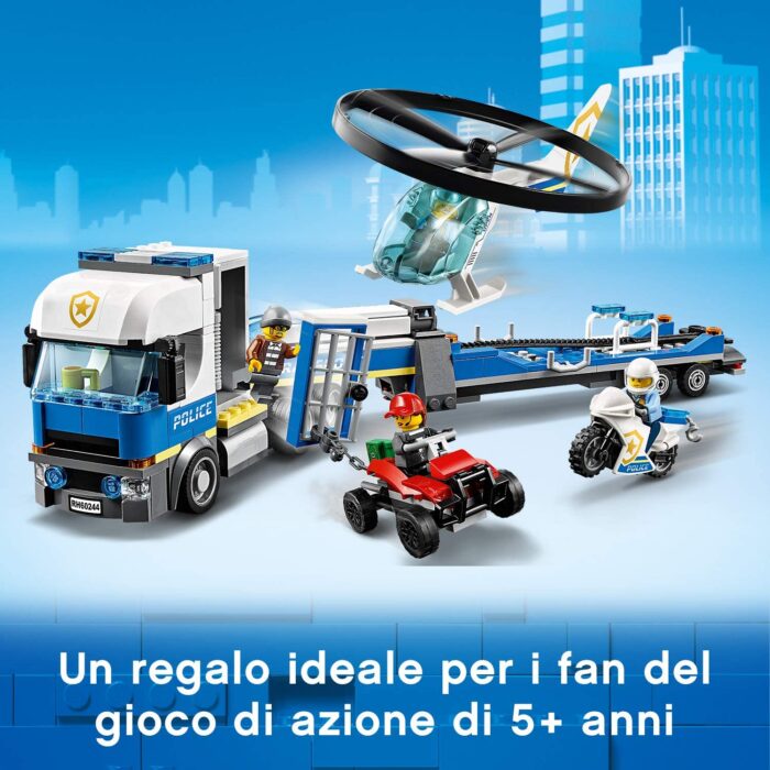 LEGO City - Trasportatore di elicotteri della polizia - 60244 - immagine 4