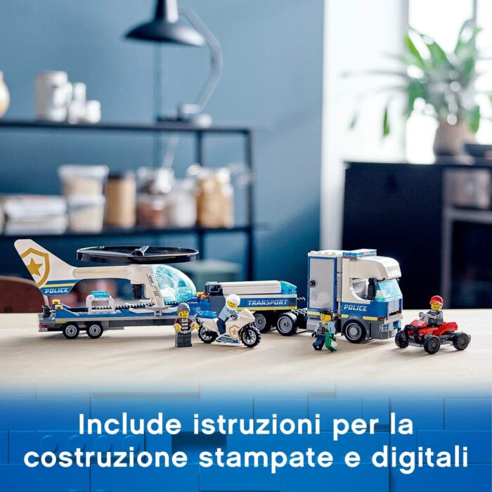 LEGO City - Trasportatore di elicotteri della polizia - 60244 - immagine 3